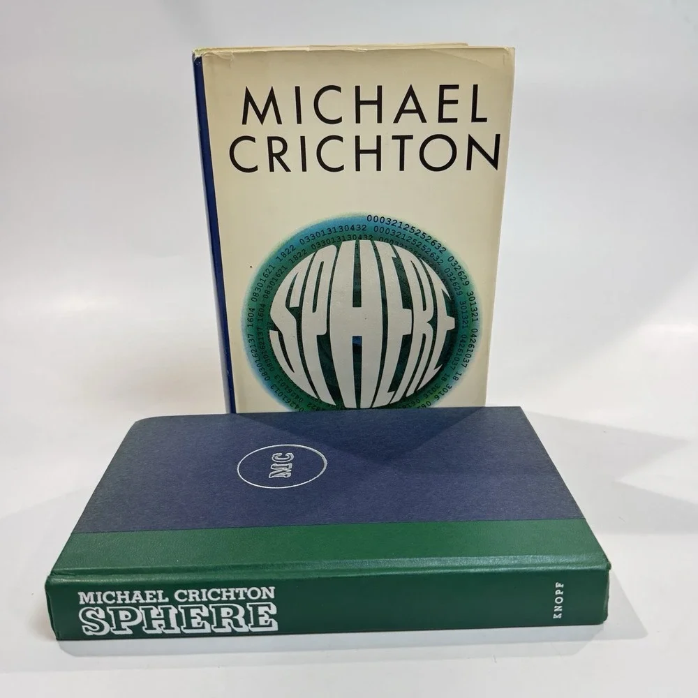 Sphere by Michael Crichton 1987‎ Knopf USA HC w DJ Book Novel in LNC